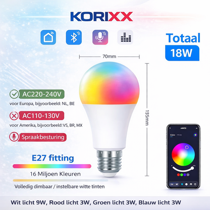 Slimme Tuya Bluetooth LED Lamp RGB (18W)