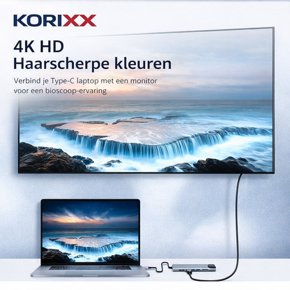 KORiXX™ Pro 8-in-1 USB-C Hub