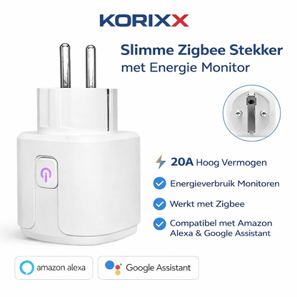 Slimme Zigbee Smart Plug 20A met Energie Monitoring